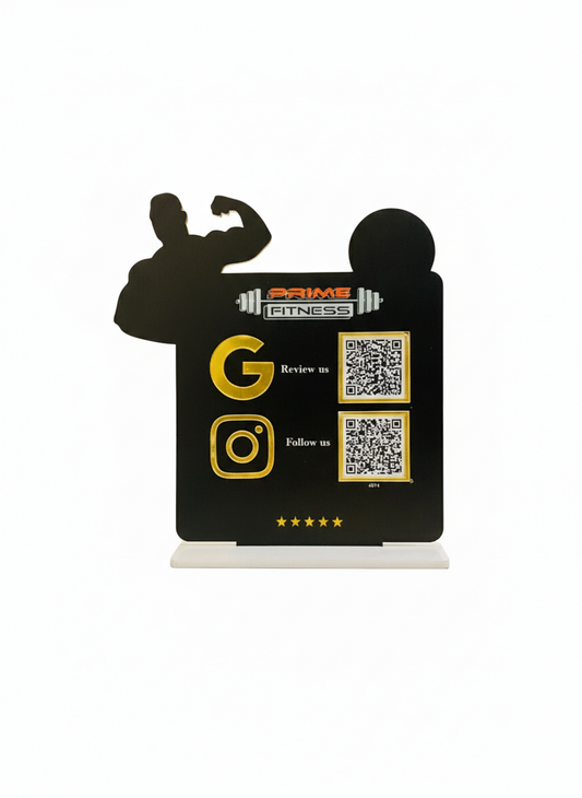 2 QR Gym Shape Standee