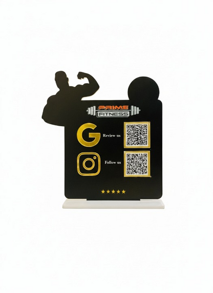 2 QR Gym Shape Standee