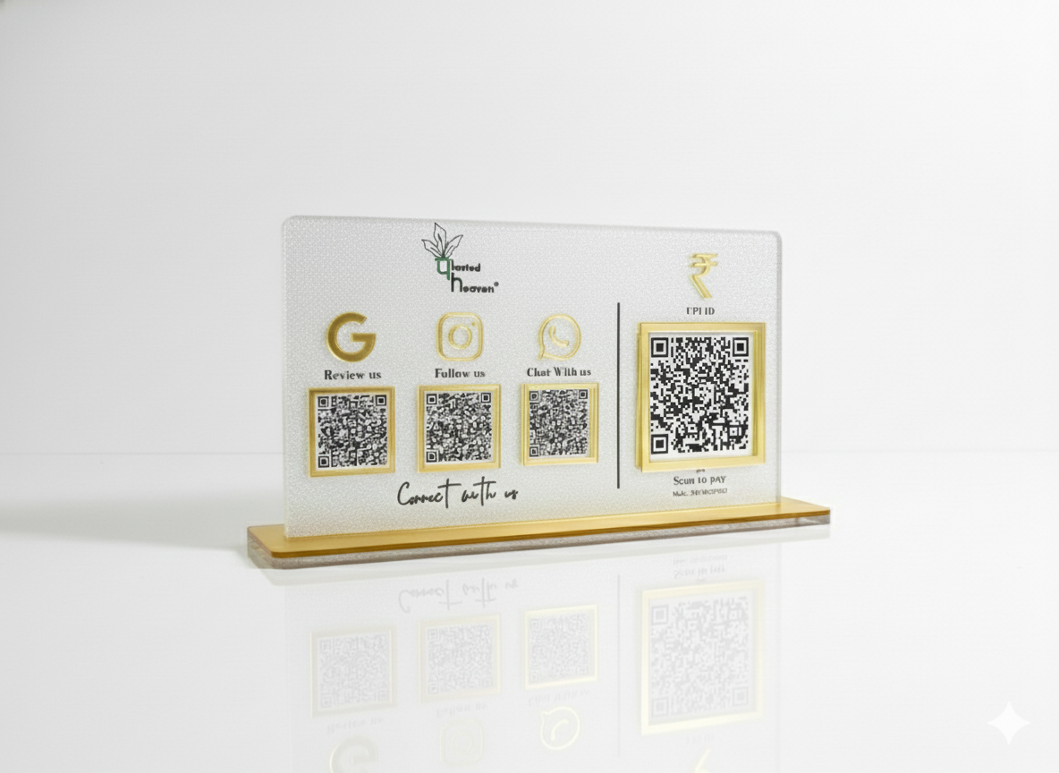 4 QR Payment  Frosted Standee