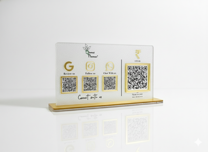 4 QR Payment  Frosted Standee