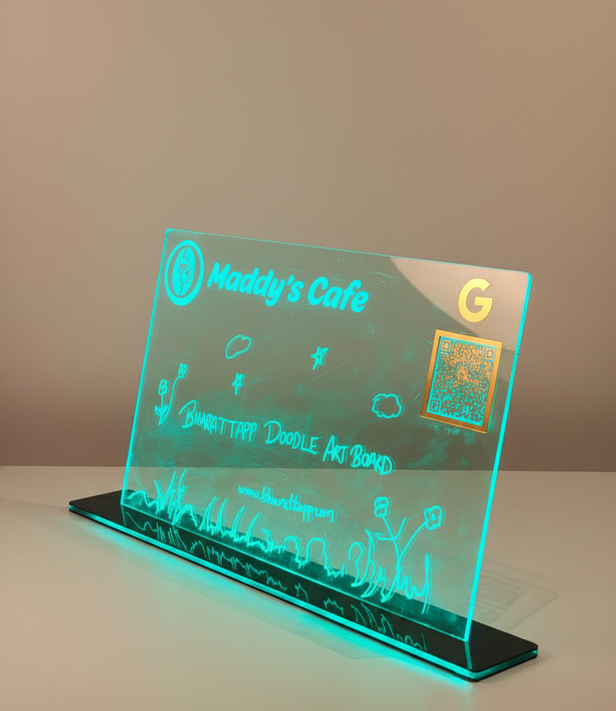 Bharattapp Premium Doodle Art Board with Multi Colour Light & NFC Dynamic QR