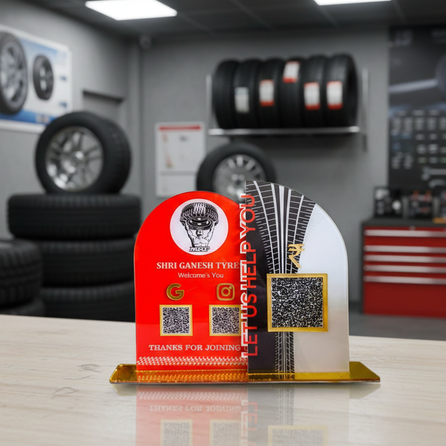 3 QR Premium Round Shape Standee