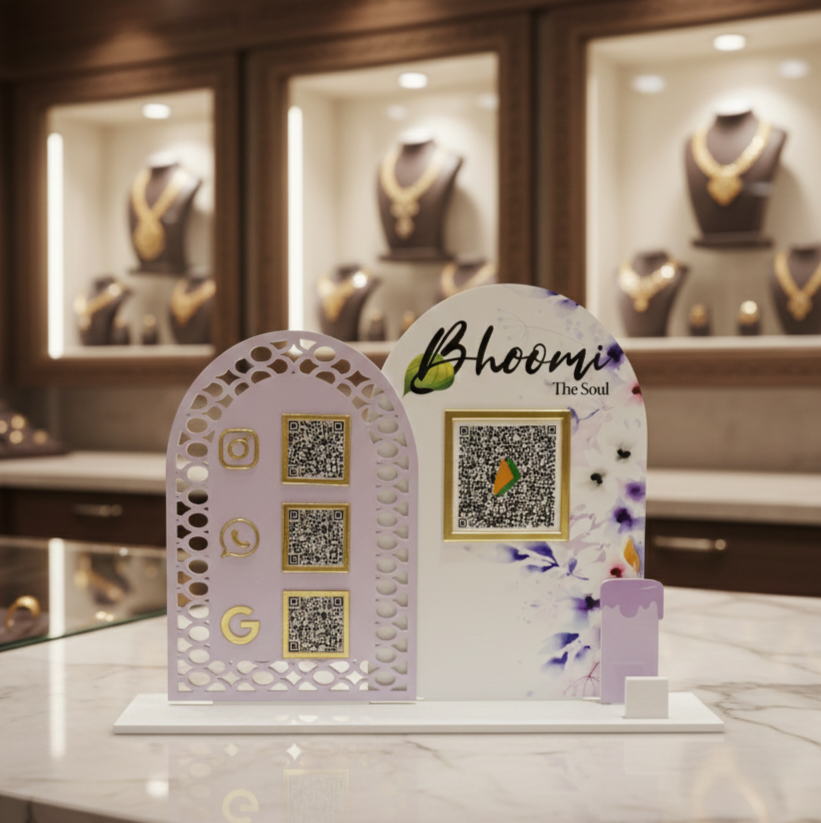 4 QR Premium Standee