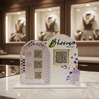 4 QR Premium Standee