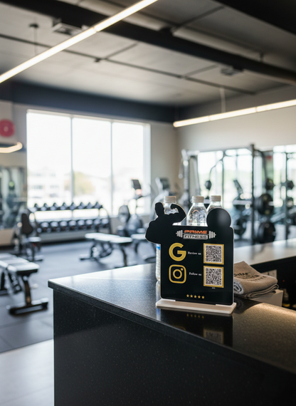 2 QR Gym Shape Standee