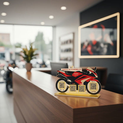 4 QR  Bike shape Standee