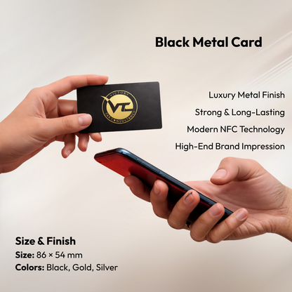 Black Metal NFC Enabled Card