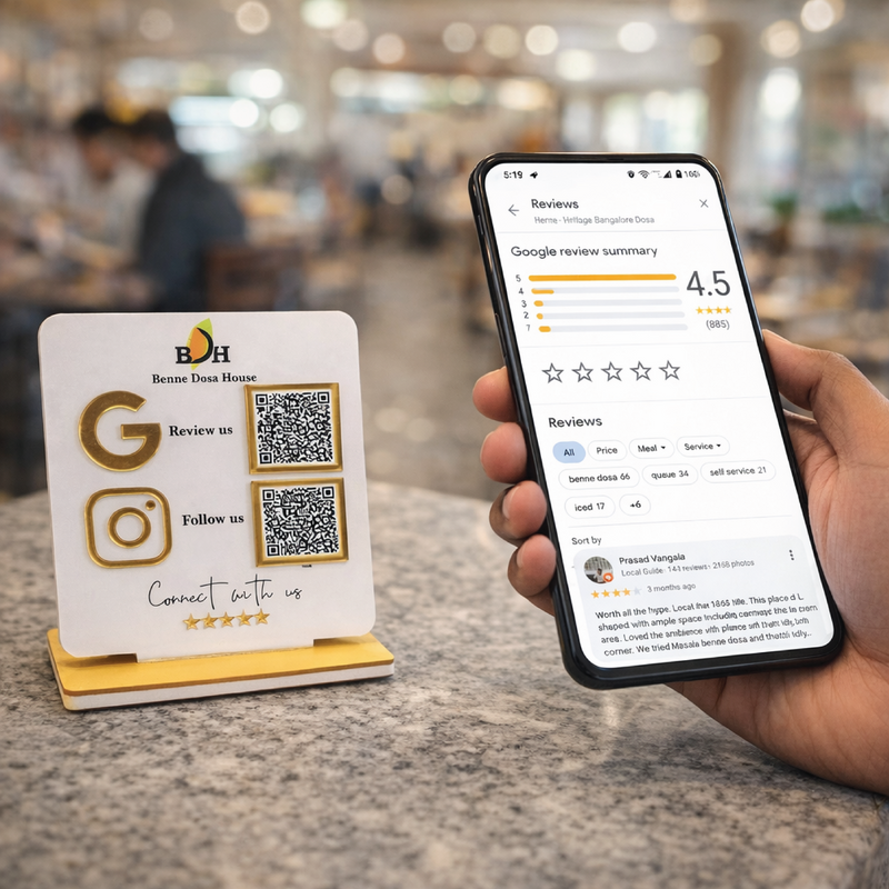 Customers Scan & Leave Reviews