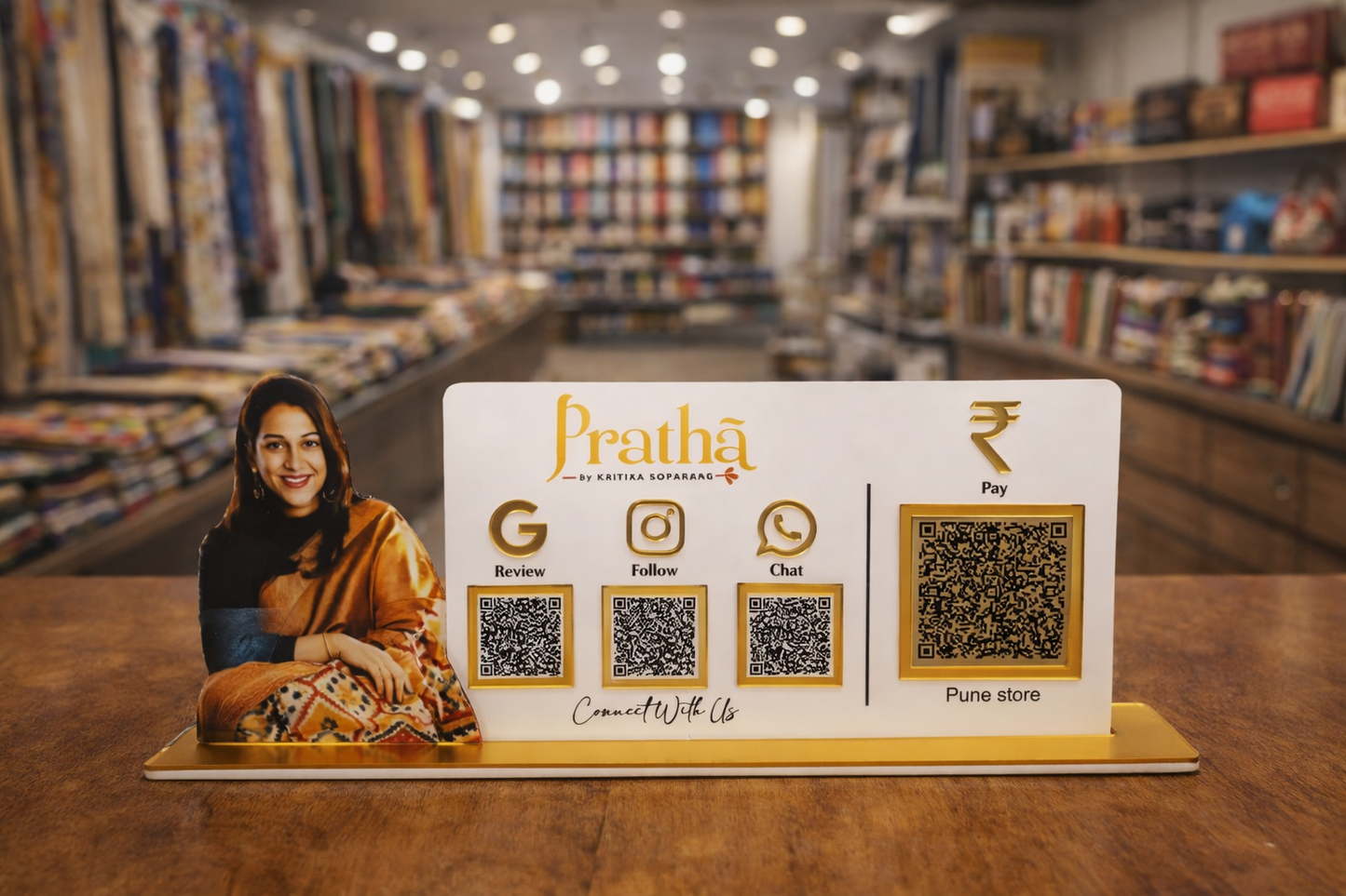 4 QR Business Standee