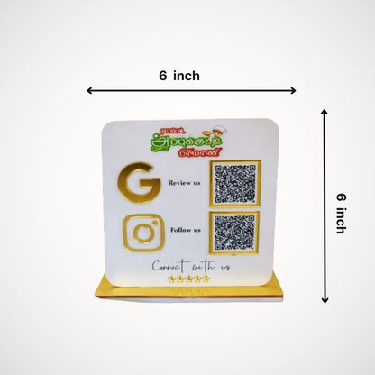 2 QR NFC Enabled Digital White Standee for Cafes & Restaurents
