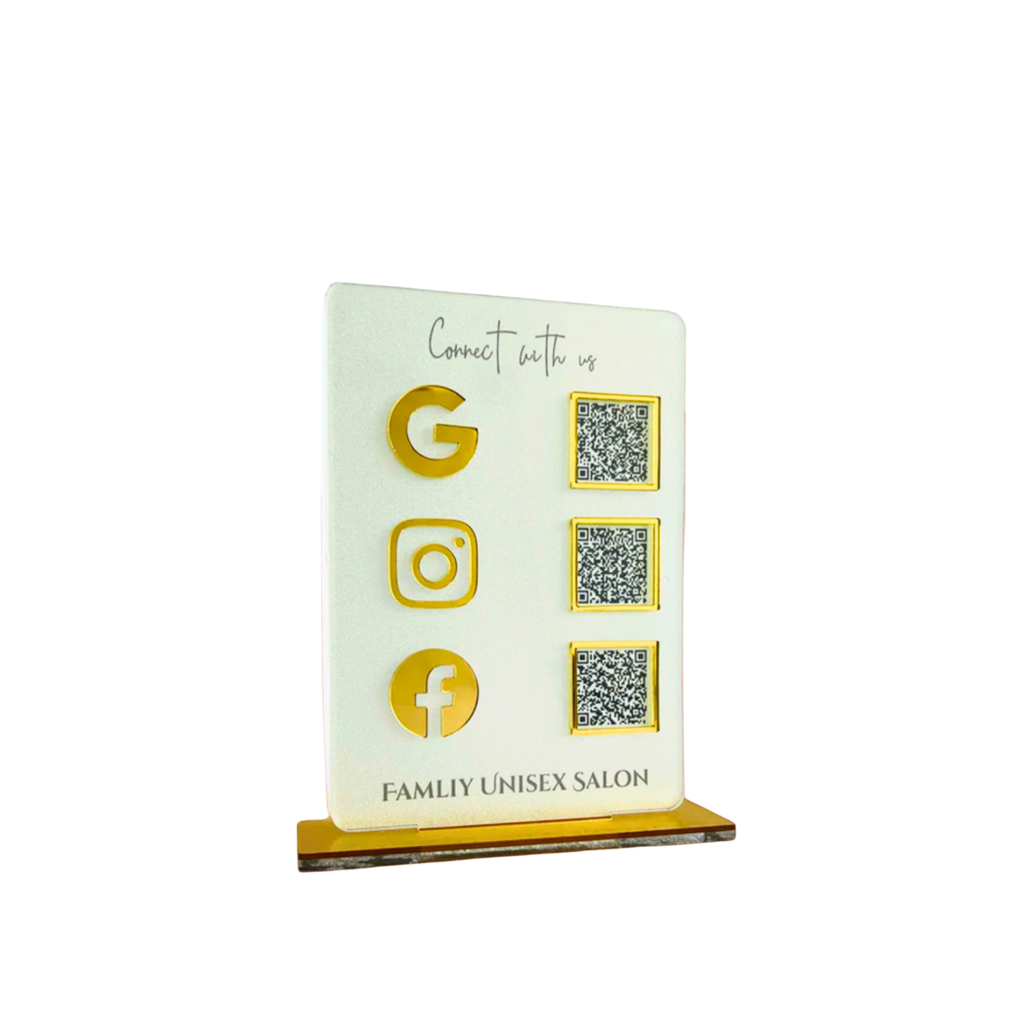 3 QR Digital Frosted  Colour Standee