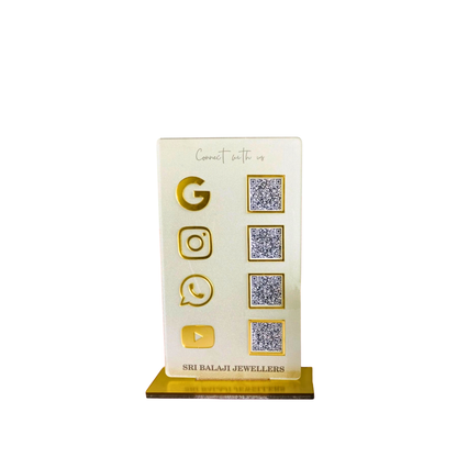 4 QR Digital Frosted Standee