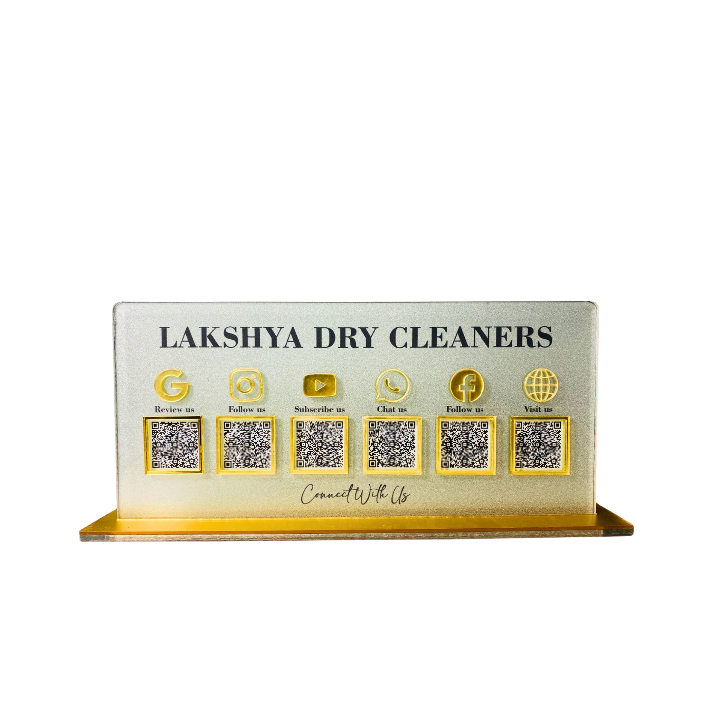 6 Qr Frosted Standee