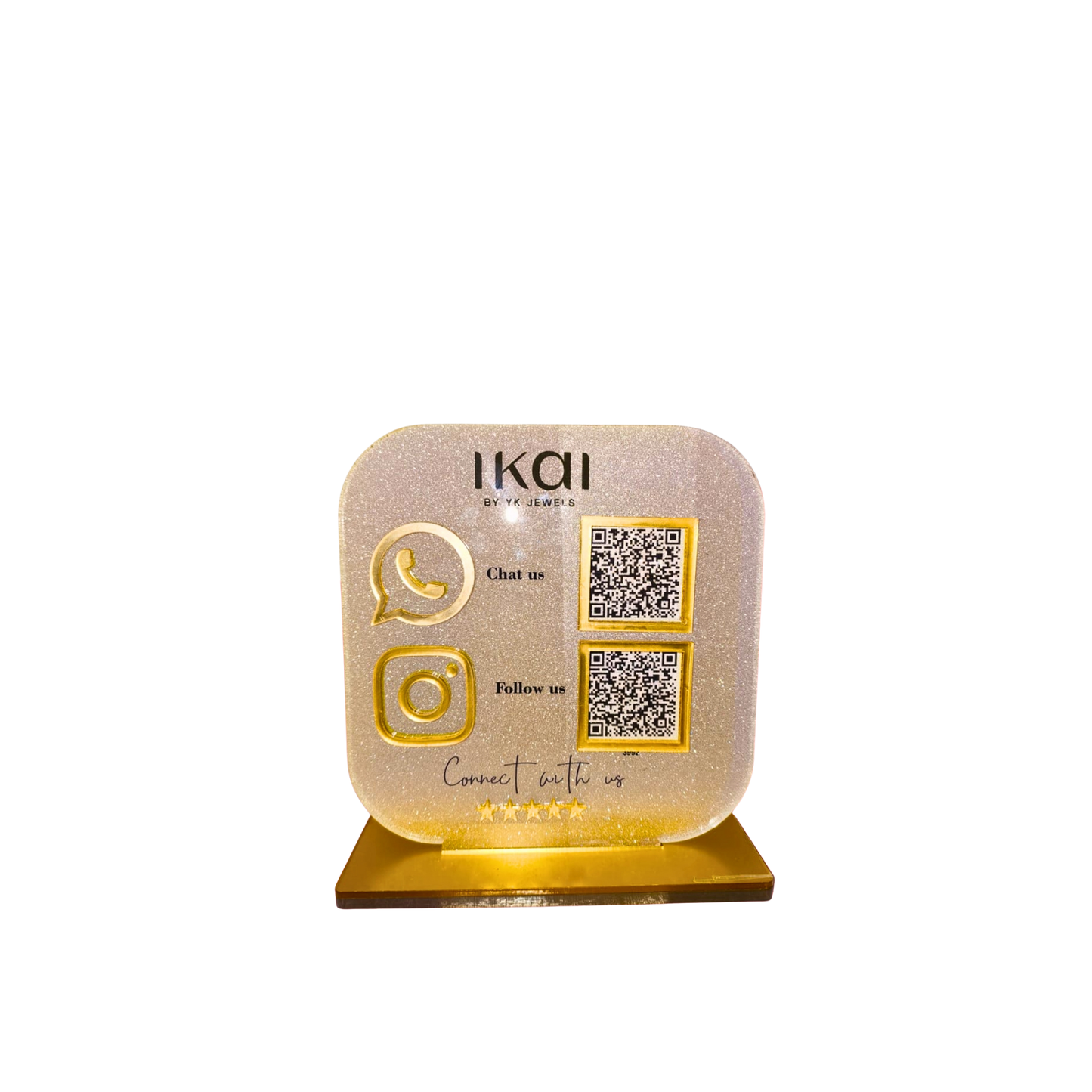 2 QR Round  Corner Shape Standee