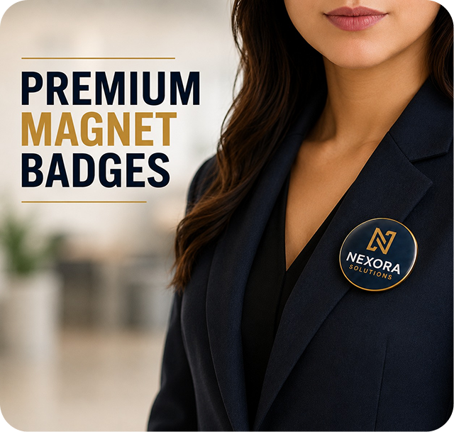 Customized Magnetic Logo Badge for Staff & Businesses
