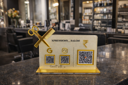 3 Qr For Salon Standee