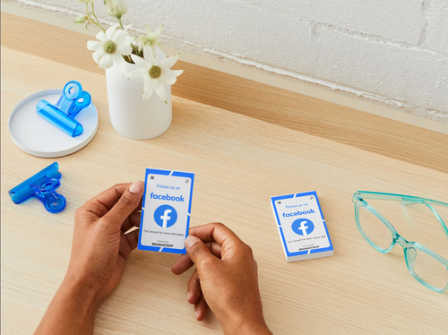 Facebook Social Media NFC QR Card