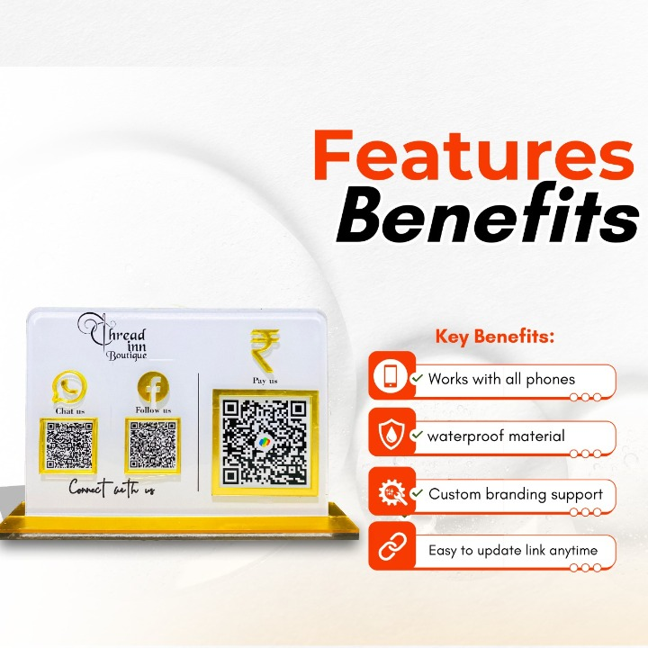3 QR Horizontal Standee with Payment QR