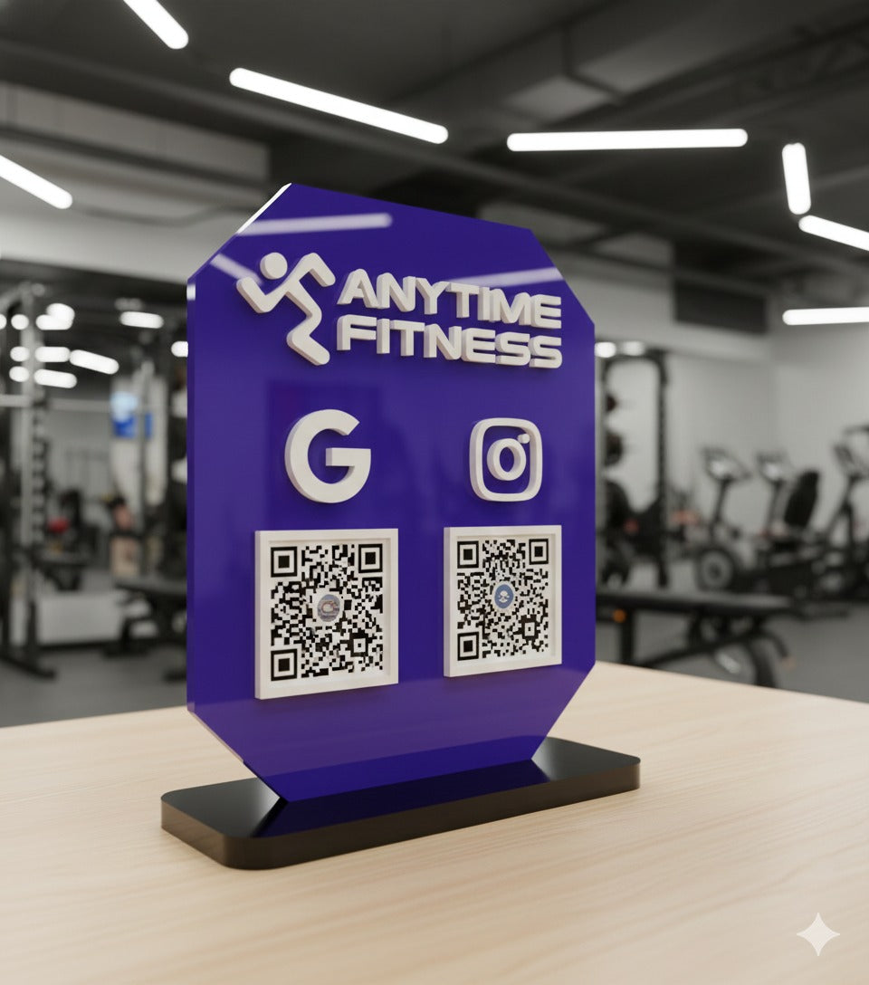 2 QR GYM Standee