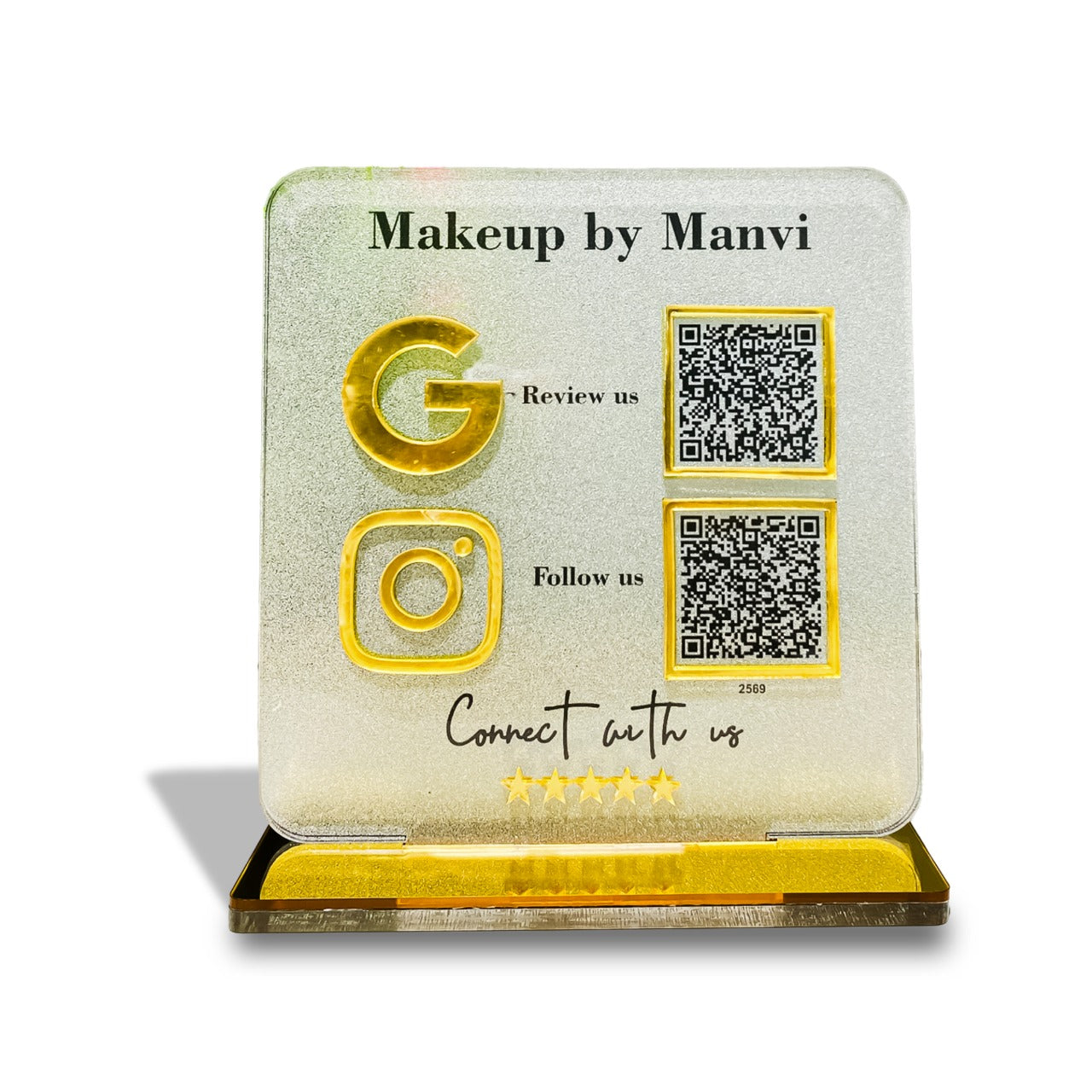 2 QR Frosted Colour Standee
