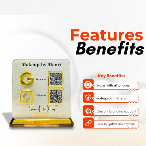 2 QR Frosted Colour Standee