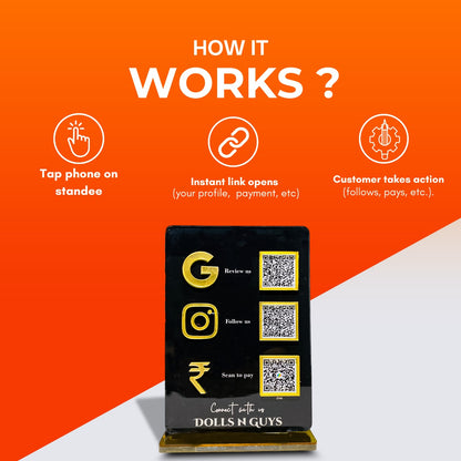 3 QR BlacK Colour Stand