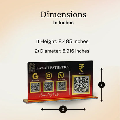 4 QR Digital Horizontal NFC Standee