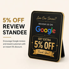 Google Review & Get 5% Off Offer Standee for Restaurant, Cafe, Hotel, Salon & Spa