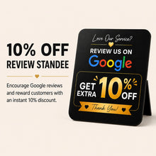 Google Review & Get 5% Off Offer Standee for Restaurant, Cafe, Hotel, Salon & Spa