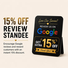 Google Review & Get 5% Off Offer Standee for Restaurant, Cafe, Hotel, Salon & Spa