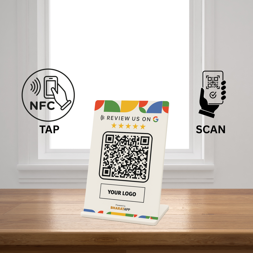 Google reviews PVC QR Code Standee – Bharattapp