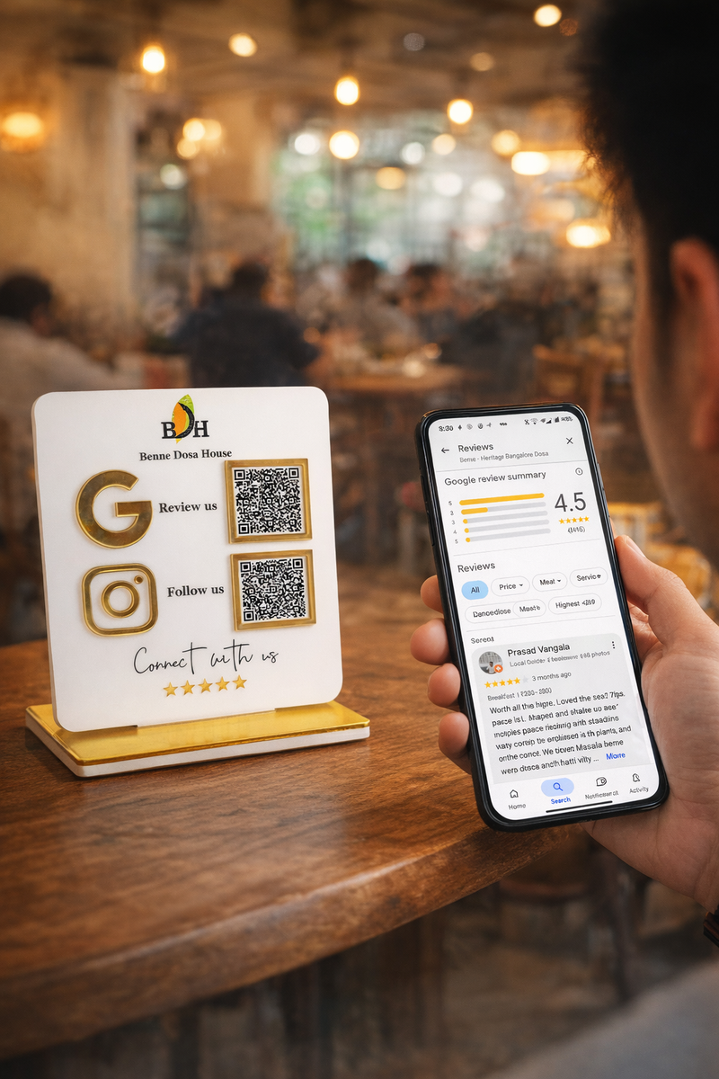 Customers Scan & Leave Reviews