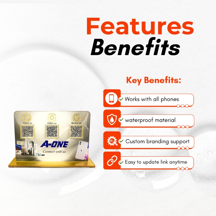 3 QR Smart NFC Standee