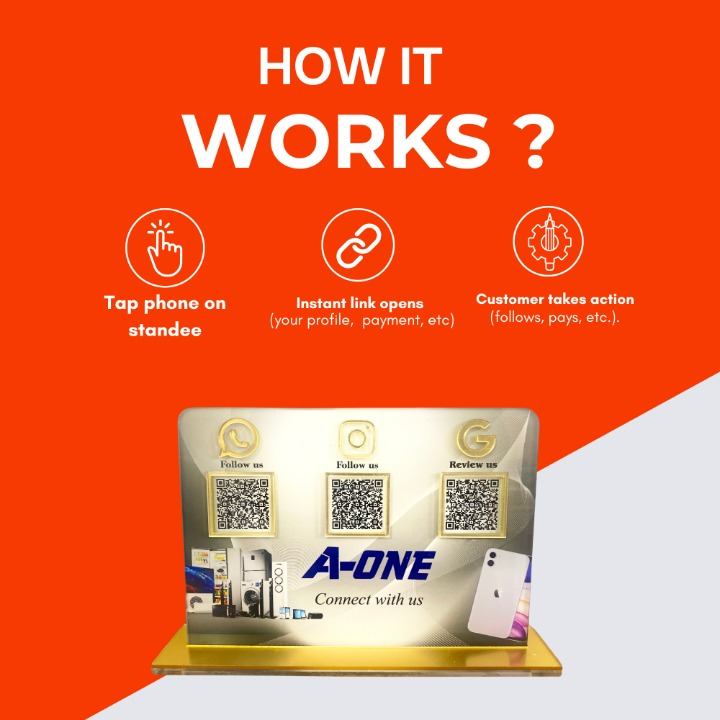 3 QR Smart NFC Standee