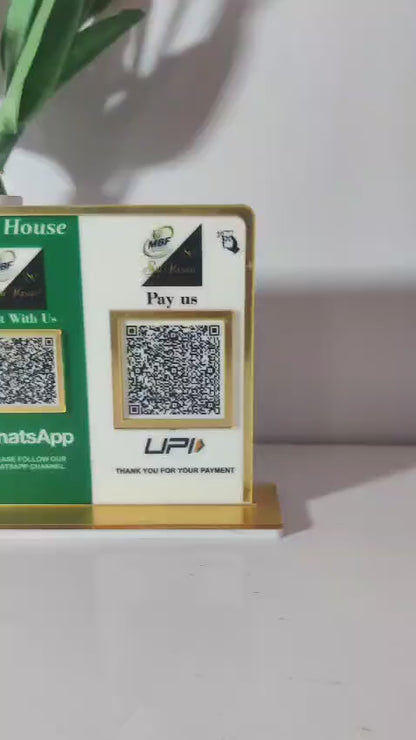 4 QR NFC Enabled Multi Color Standee For Jewellers