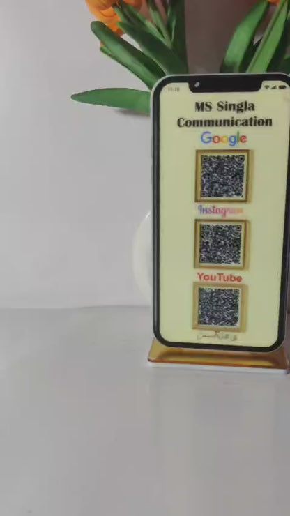 2 QR NFC Enabled Mobile Shape Standee For Mobile and Electronics