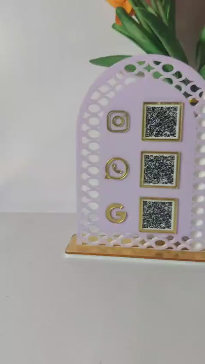 4 QR NFC Enabled Premium Standee For Jewellers