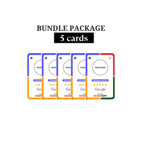 5 Google Review NFC Card Bundle